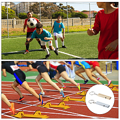 6шт 2 цвета двойной трубчатый свисток сплав высокочастотный высоко децибел брелок&nbsp;KEYC-DC0001-19