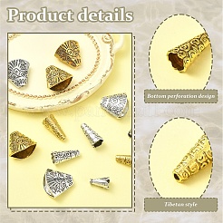 50 шт. 5 стиля конус из сплава с апетальным лепестком&nbsp;FIND-YW0006-39