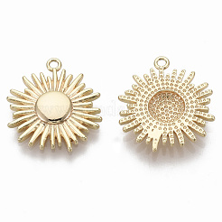 Подвески из латуни солнечное затмение&nbsp;KK-R130-009G-NF