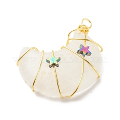 Подвески из медной проволоки с кристаллами натурального кварца PALLOY-JF01639-05