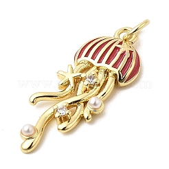 Латунь эмаль подвески&nbsp;KK-CJC0013-16G-02