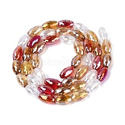 Chapelets de perles en verre transparent électrolytique&nbsp;EGLA-N022-12A-B01