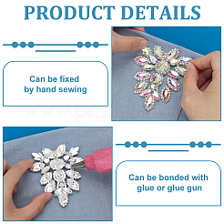 1шт. украшение из сплава стекла FIND-FG0004-85B