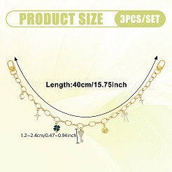 3 шт. подвеска в виде звезды-клевера из алюминия&nbsp;HJEW-NB00279