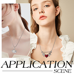 12 шт. ожерелье из круглой цепочки-змейки из нержавеющей стали 304&nbsp;NJEW-SC0001-05