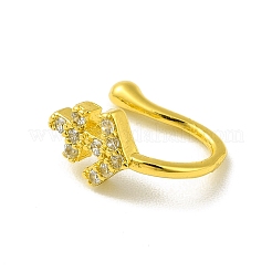 Якорный зажим из прозрачного кубического циркония на носовом кольце AJEW-F059-19G