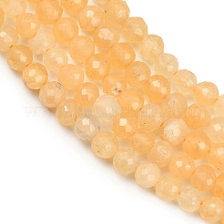Chapelets de perles en jade topaze naturelle&nbsp;G-L662-A01-4mm