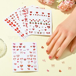 7 лист 7 стиля бумажные наклейки для дизайна ногтей на тему Дня святого Валентина&nbsp;DIY-CJ0002-86