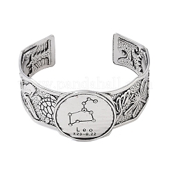 Bracelets à manchette ouverte en alliage constellation pour femmes et hommes&nbsp;BJEW-C064-01AS-08