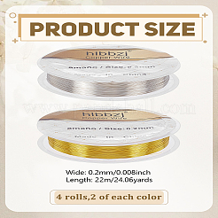 4 рулон 2 цвета круглой медной проволоки&nbsp;CWIR-LP0001-18E