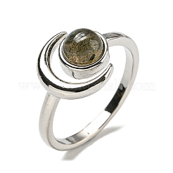 Регулируемые кольца из натурального лабрадорита RJEW-K269-09P-04