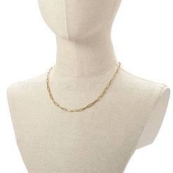 Collier avec chaînes en trombones en acier inoxydable 304&nbsp;NJEW-JN03593-01