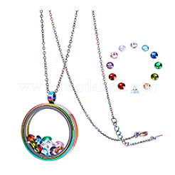 DIY Medaillon-Anhänger-Halsketten Schmuck-Kits&nbsp;DIY-PH0029-93