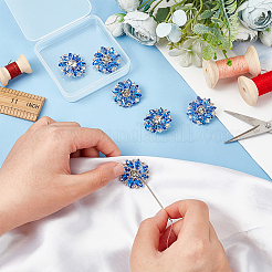 6 шт. латунные пуговицы с 1 отверстиями на ножке&nbsp;BUTT-FG0001-15C