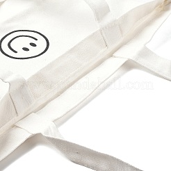 Женские сумки-тоут с принтом улыбающегося лица из холста ABAG-K003-02B