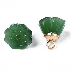 Charms de cristal de jade de imitación&nbsp;GLAA-S054-26A