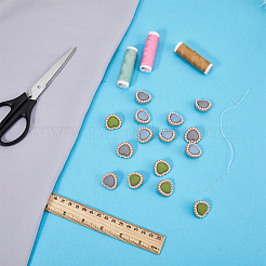 15 шт. 3-цветные литые пуговицы на ножке&nbsp;BUTT-GF0003-43