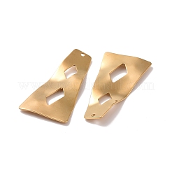304ステンレスペンダント  台形  ゴールドカラー  43.5x23x1mm  穴：1.5mm&nbsp;STAS-A061-04G