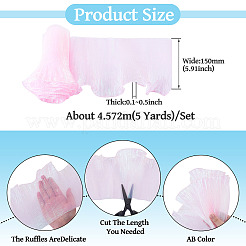 Ruban à volants en polyester de 5 mètre&nbsp;OCOR-TA0004-06F