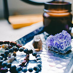 2 нити бусин из натурального хризоколла и лазурита G-GO0001-38B