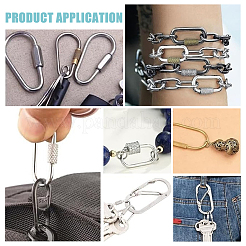 6 шт. подвески-замки с винтовым карабином из нержавеющей стали 304 STAS-UN0059-75B