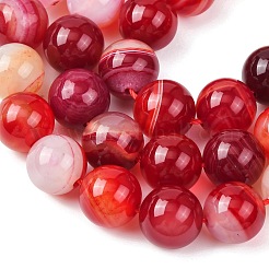 Натуральные полосатые агатовые / полосатые агатовые нити&nbsp;G-K155-B-10mm-01