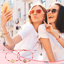 6шт. набор браслетов из сплава с медалью Святого Бенедикта BJEW-AN0001-68