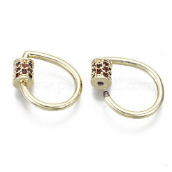 Латунь микропаве кубический цирконий винт карабин подвески с замком KK-R136-069C-NF