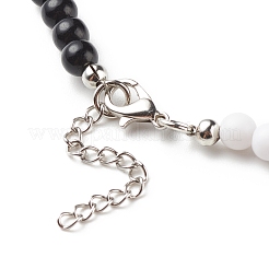 Collana di perline tonde in argilla polimerica yin yang e acrilico per donna&nbsp;NJEW-JN03925