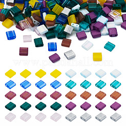 200шт 10 стиля стеклянные бусины смешанного стиля с 2 отверстиями SEED-TA0001-30