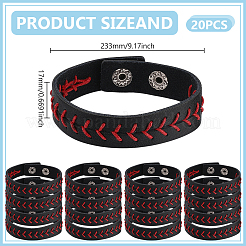 Коровьей шнур браслеты&nbsp;BJEW-WH0014-099C