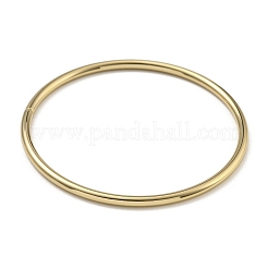Juego de brazaletes y anillos lisos de acero inoxidable 202 con revestimiento al vacío de PVD de 7 pieza&nbsp;BJEW-M317-16C-G