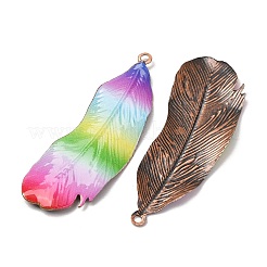 Pendentifs en fer imprimé aux couleurs de l'arc-en-ciel&nbsp;RN-CBA3547-02B