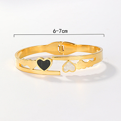 Brazalete con bisagras en forma de corazón de concha natural&nbsp;DD3950