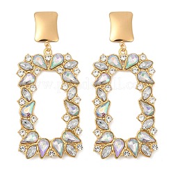 Orecchini pendenti in vetro in acciaio inossidabile 304&nbsp;EJEW-M095-13G-01