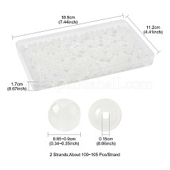 2 нитка круглых бусин из искусственного нефрита DGLA-FS0001-20B