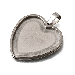 Cabochon-Fassungen für Anhänger aus Edelstahl 304&nbsp;SA-CBA8A58-01A-P