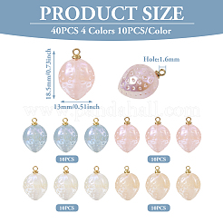 40шт 4 цвета имитация драгоценных камней акриловые подвески&nbsp;SACR-TA0001-22