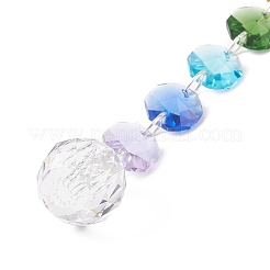 Подвесные украшения из гальванического восьмиугольника из бисера&nbsp;HJEW-JM00737-02