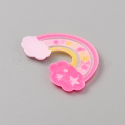 Cabochons de plástico pvc&nbsp;SIL-WH0019-15F