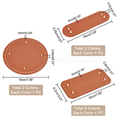 6 шт. 6 стиля из искусственной кожи для вязания крючком подушечки для формирования дна ногтей FIND-PH0009-91