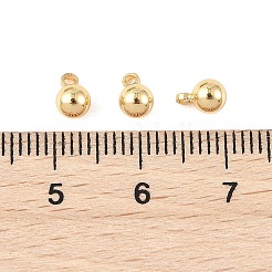 シーグレース真鍮ペンダント  ラウンドチャーム  カドミウムフリー＆ニッケルフリー＆鉛フリー  18KGP本金メッキ  6x4mm  穴：1.2mm&nbsp;XGRPCF969-199G