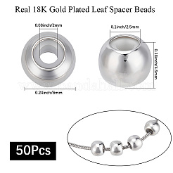 50 шт. Латунные бусины&nbsp;KK-BBC0018-14B