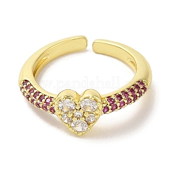 Кольца-манжеты из латуни с микропаве из кубического циркония RJEW-H228-04G-01