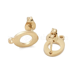 Овальное ионное покрытие (IP) 304 нержавеющая сталь гвоздики фурнитура для сережек STAS-I206-122G