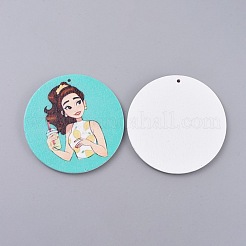 Печатные деревянные большие подвески WOOD-S048-M