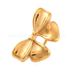 Кольца-бантики из нержавеющей стали 304 с ионным покрытием (IP) для женщин&nbsp;RJEW-S414-46B-G