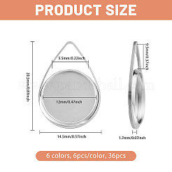 24 шт. 6-х цветная латунная подвеска-кабошон FIND-CA0010-44