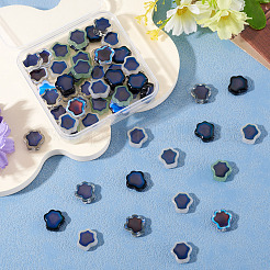 50шт 5 цвета стеклянные бусины&nbsp;GLAA-SP0001-58