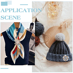 10 шт. 10 стиля ретро-цветочные броши из сплава со стразами для женщин JEWB-WR0001-09